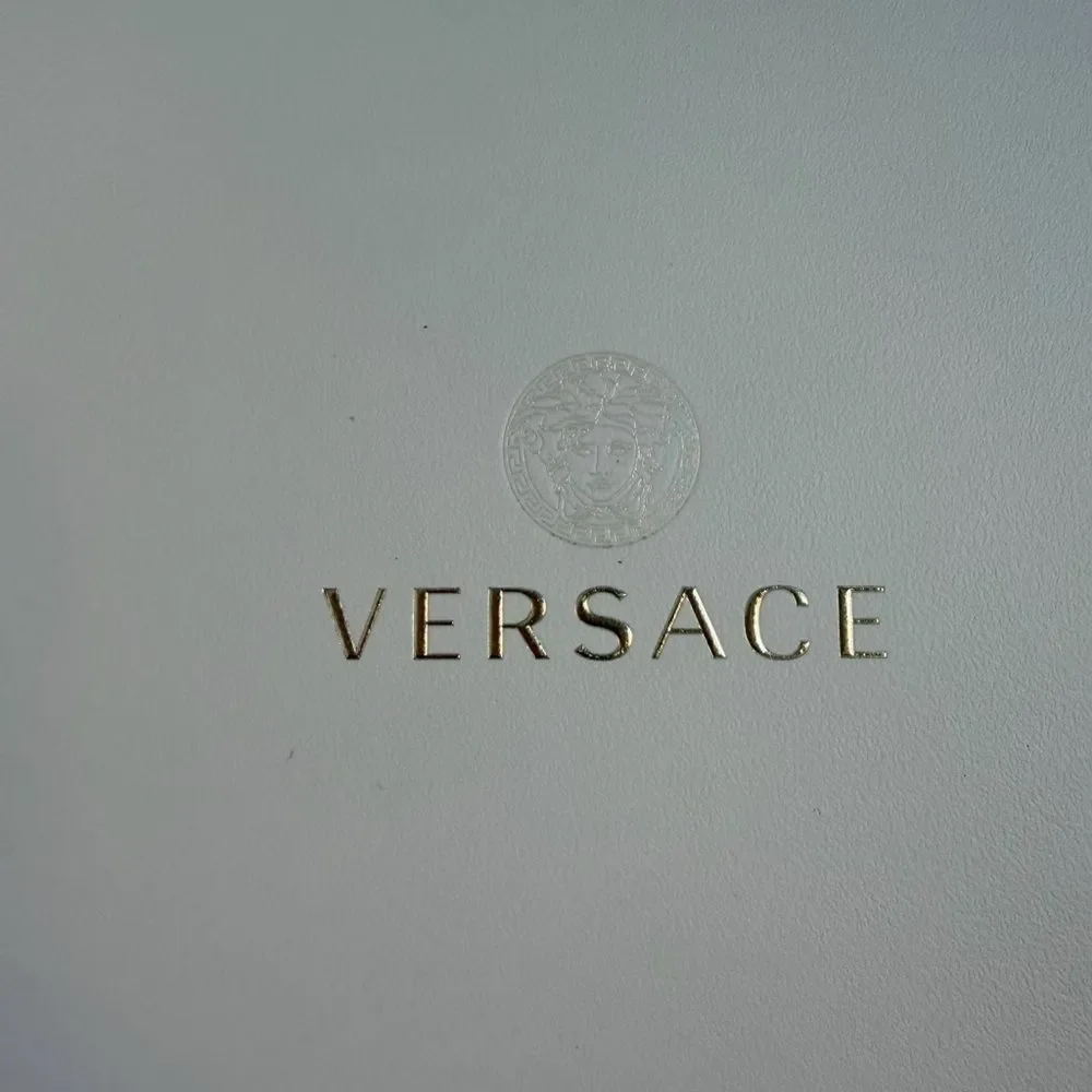 New In Box ✨ VERSACE Pink / Gold Medusa Silk Scarf Twilly